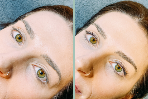 before and after lash lift