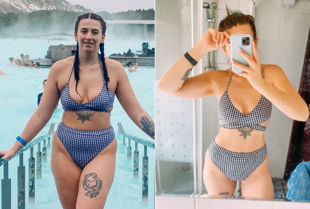 Shreddy review and results of girl in gingham missguided bikini